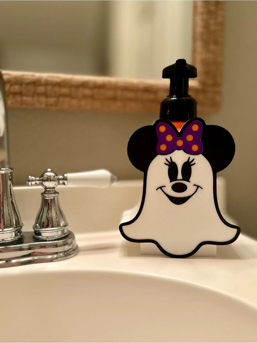 Disney Halloween Ghost Minnie Soap Holder for Bath & Body Works Bottles